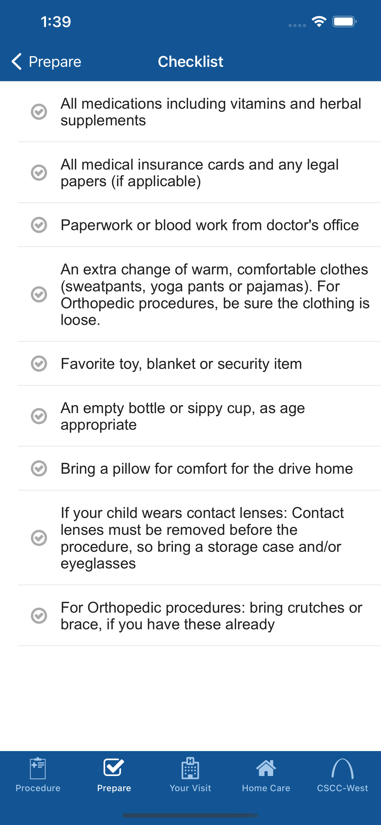 Checklist