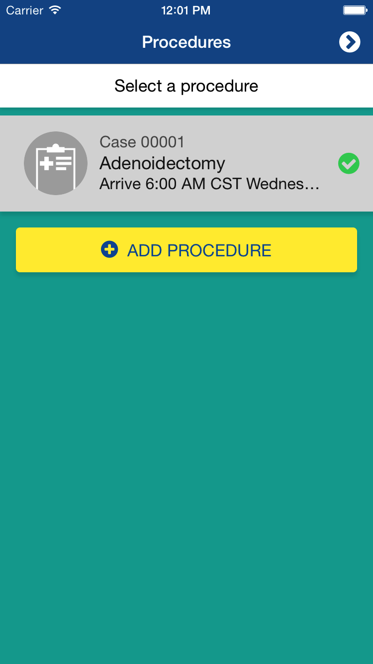 View Procedure List