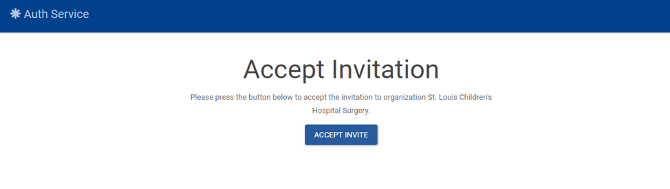 Accept Invite Page