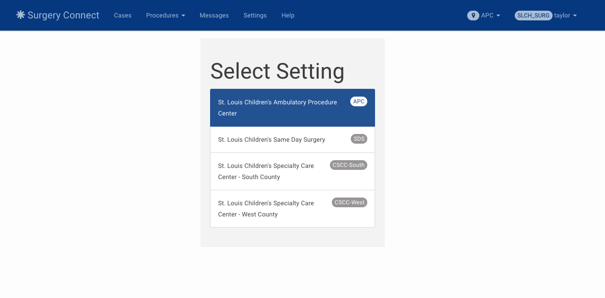 Select Setting