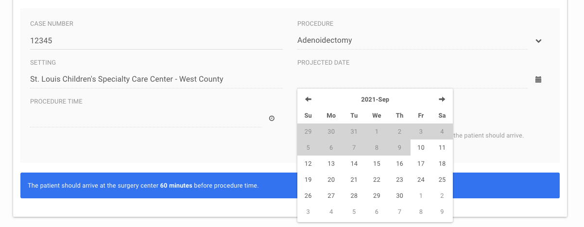 Projected Date