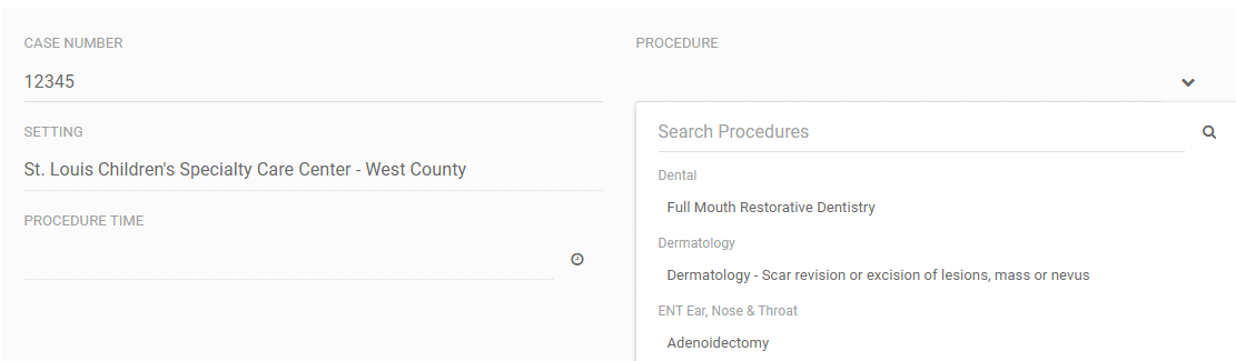 Selecting Procedure