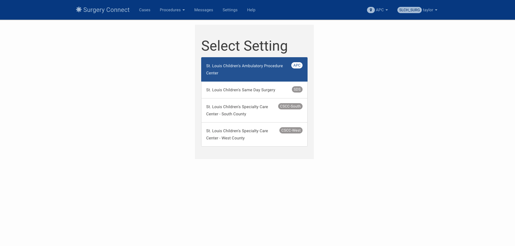 Select Setting